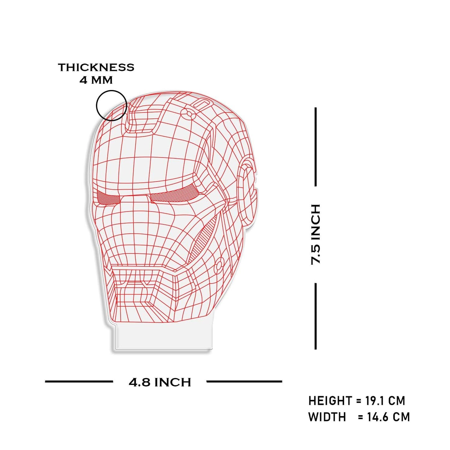 Iron Man 3D Holographic Lamp