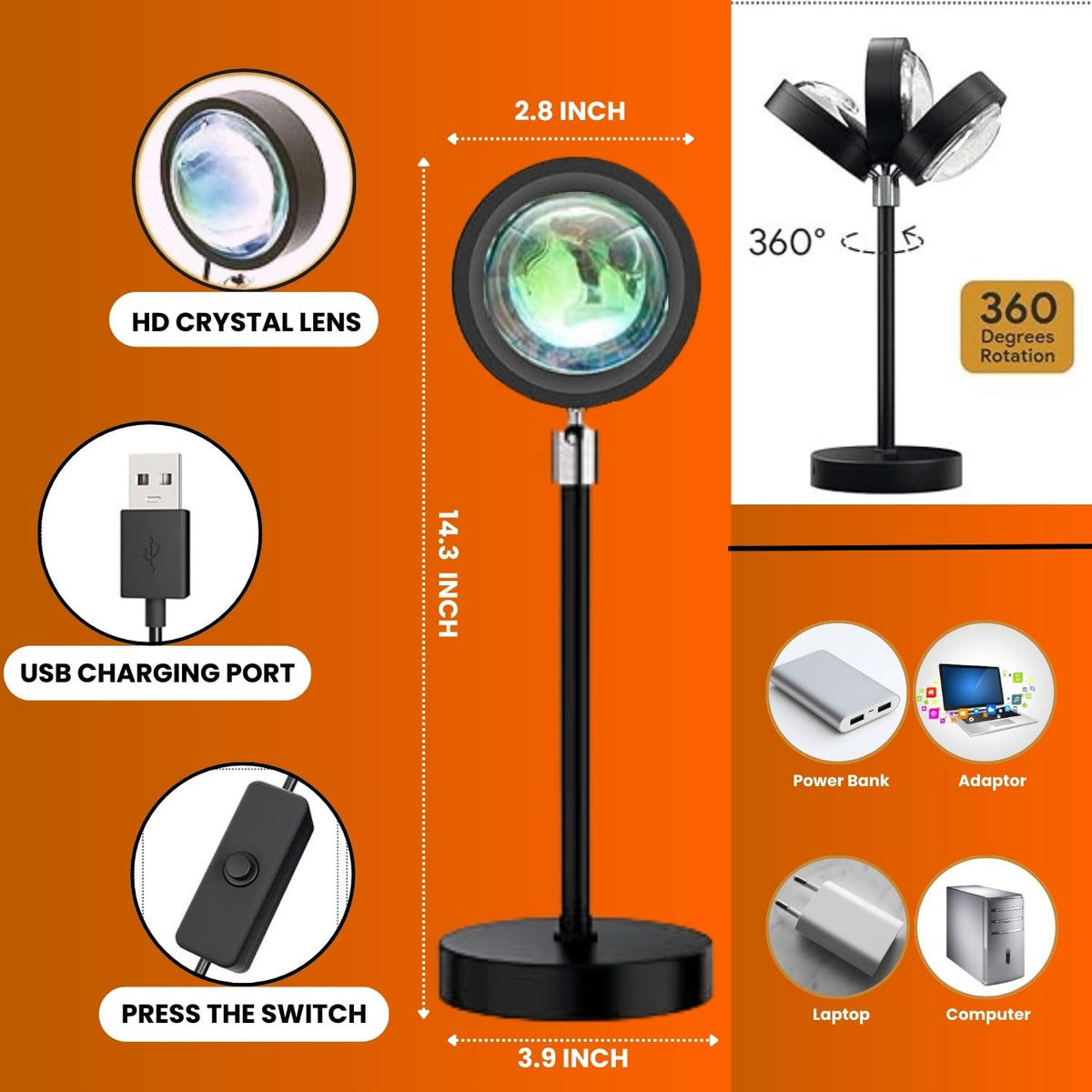 Golden Hour Sunset Mood Projector